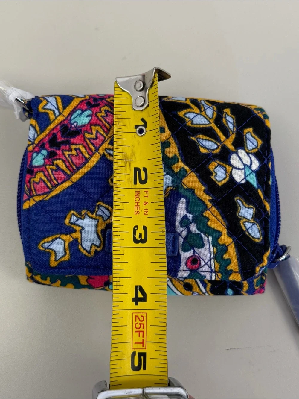 Like New Vera Bradley Iconic RFID Card Case, Romantic Paisley Quilted Pattern